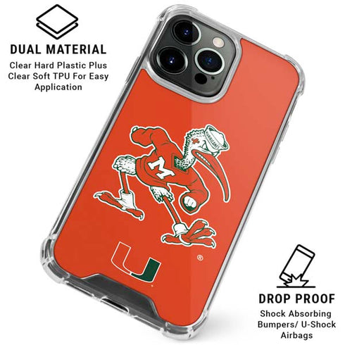 University of Miami Sebastian Mascot iPhone 16 Pro Clear Case